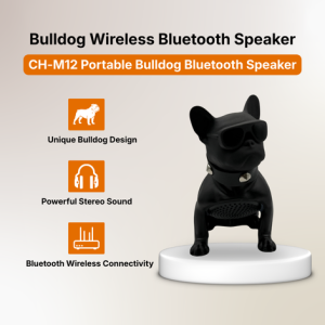 CH-M12 Bulldog Portable Wireless Speaker-Black
